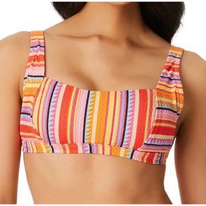 Jessica Simpson Women's Size M Escape to Pacific Retro Bikini Top, HH423AFA